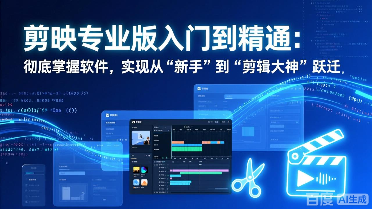 剪映专业版入门到精通：彻底掌握软件，实现从“新手”到“剪辑大神”跃迁-悟思笔记，一个低调的学习营。