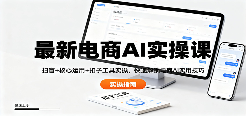 最新电商AI实操课：扫盲+核心运用+扣子工具实操，快速解锁电商AI实用技巧-悟思笔记，一个低调的学习营。