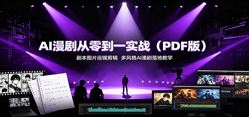AI漫剧从零到一实战(PDF版)：剧本图片运镜剪辑，多风格AI漫剧落地教学-悟思笔记，一个低调的学习营。