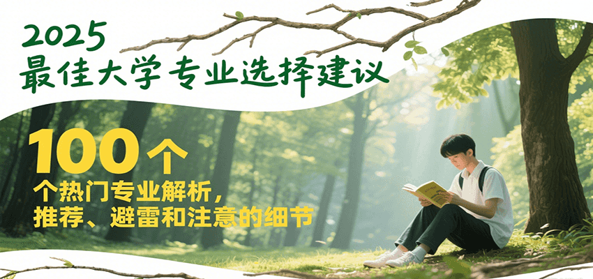 2025最佳大学专业选择建议，100个热门专业解析，推荐、避雷和注意的细节-悟思笔记，一个低调的学习营。