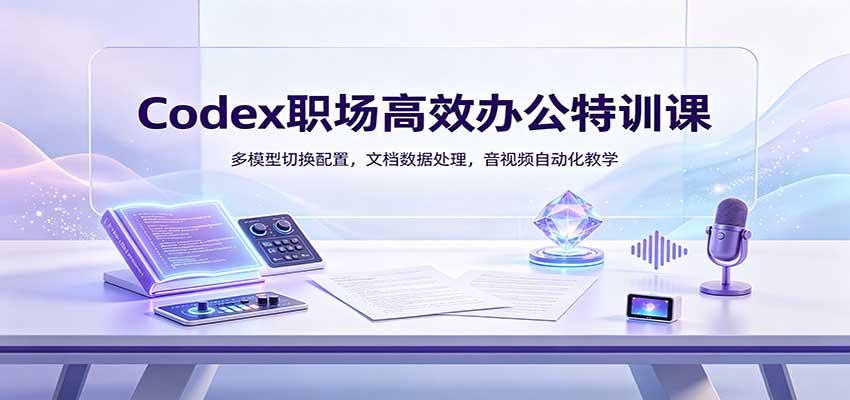 Codex职场高效办公特训课：多模型切换配置，文档数据处理，音视频自动化教学-悟思笔记，一个低调的学习营。