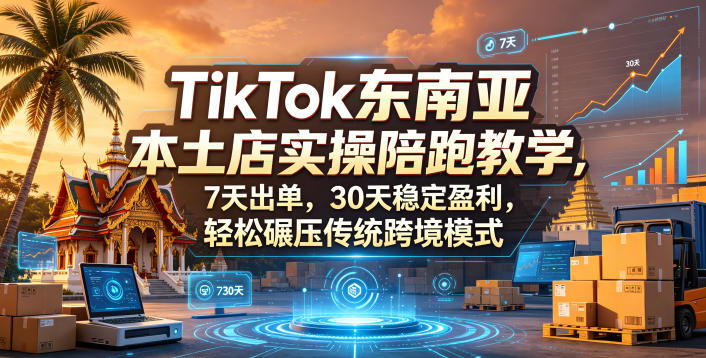 TikTok东南亚本土店实操陪跑教学，7天出单，30天稳定盈利，轻松碾压传统跨境模式-悟思笔记，一个低调的学习营。
