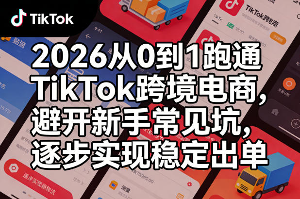 2026从0到1跑通TikTok跨境电商，避开新手常见坑，逐步实现稳定出单(更新0414)-悟思笔记，一个低调的学习营。
