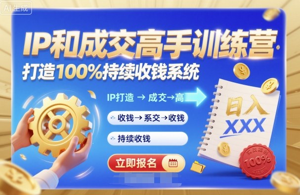 带你成为IP和成交高手的训练营，打造100%持续收钱系统-悟思笔记，一个低调的学习营。