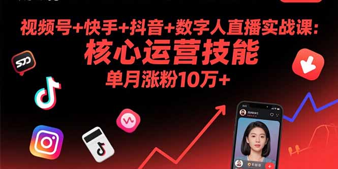 视频号+快手+抖音+数字人直播实战课(9月-悟思笔记，一个低调的学习营。