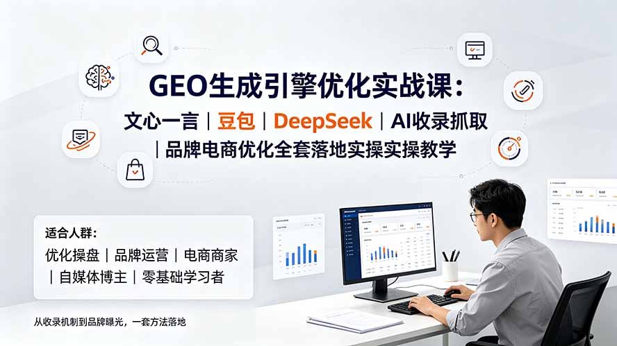 GEO生成引擎优化实战课：文心一言｜豆包｜DeepSeek｜AI收录抓取｜品牌电商优化全套落地实操教学-悟思笔记，一个低调的学习营。