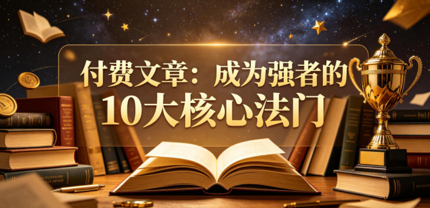 付费文章：成为强者的10大核心法门-悟思笔记，一个低调的学习营。