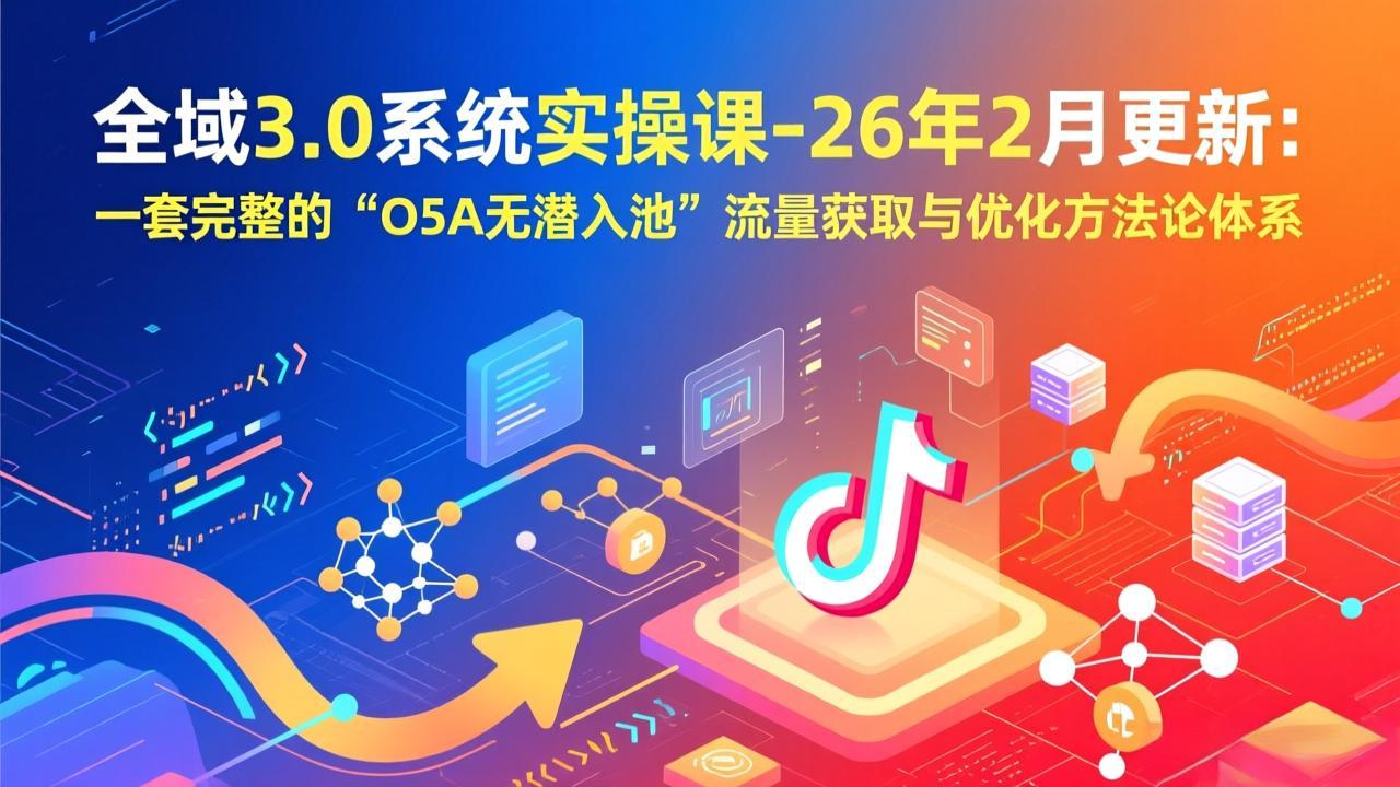 全域3.0系统实操课-26年2月更新：一套完整的“O5A无潜入池”流量获取与优化方法论体系-悟思笔记，一个低调的学习营。