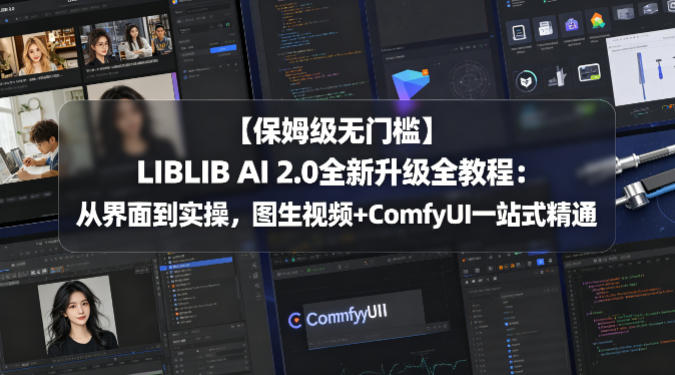 【保姆级无门槛】LIBLIB AI 2.0全新升级全教程：从界面到实操，图生视频+ComfyUI一站式精通-悟思笔记，一个低调的学习营。