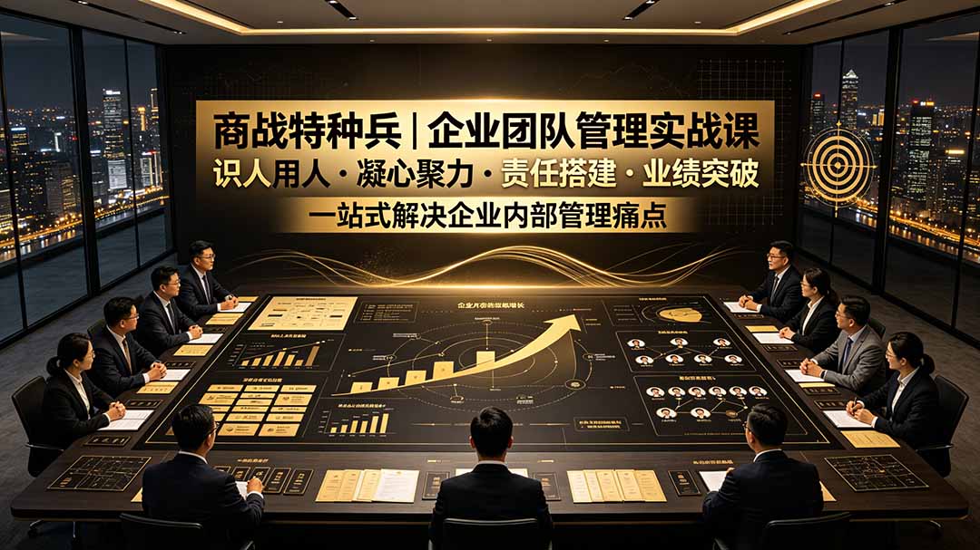 商战特种兵｜企业团队管理实战课：识人用人｜凝心聚力｜责任搭建｜业绩突破，一站式解决企业内部管理痛点-悟思笔记，一个低调的学习营。