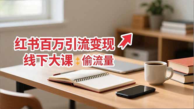 小红书百万引流变现-11月线下大课：分享从0到百万引流路径，手把手教偷流量、拿结果-悟思笔记，一个低调的学习营。