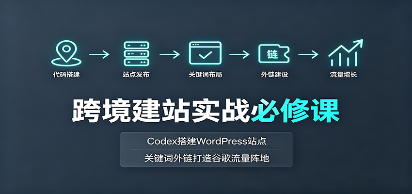 跨境建站实战必修课：Codex搭建WordPress站点，关键词外链打造谷歌流量阵地-悟思笔记，一个低调的学习营。
