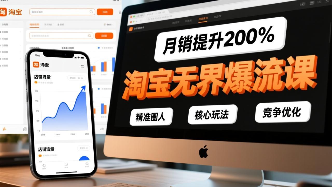 淘宝无界爆流课，精准圈人、核心玩法、竞争优化，快速引爆店铺流量，月销提升200%-悟思笔记，一个低调的学习营。