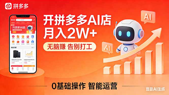 开一家拼多多AI店，月入2W+，无脑赚，告别打工，附SOP手册-悟思笔记，一个低调的学习营。