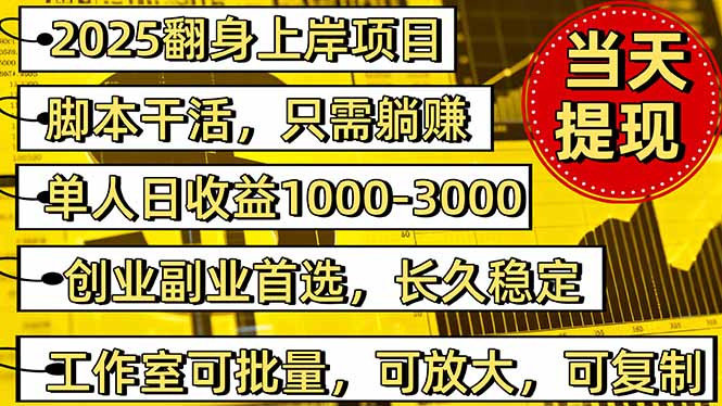 2025翻身上岸项目脚本干活，内部客户经理内部开号，单人日收益1000-300...-悟思笔记，一个低调的学习营。