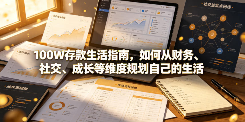 付费文章：100W存款生活指南，如何从财务、社交、成长等维度规划自己的生活-悟思笔记，一个低调的学习营。