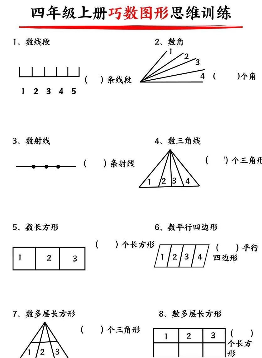 四上数学巧数构图-悟思笔记，一个低调的学习营。