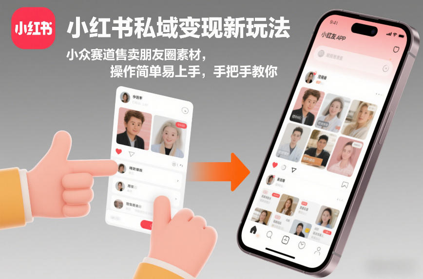 小红书私域变现新玩法，小众赛道售卖朋友圈素材，操作简单易上手，手把手教你-悟思笔记，一个低调的学习营。