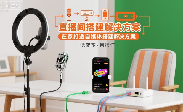 直播间搭建解决方案，在家打造自媒体搭建解决方案-悟思笔记，一个低调的学习营。