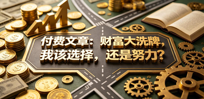 付费文章：财富大洗牌，我该选择，还是努力？-悟思笔记，一个低调的学习营。