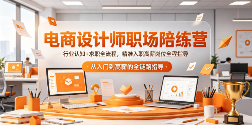 电商设计师职场陪练营，行业认知+求职全流程，精准入职高薪岗位全程指导-悟思笔记，一个低调的学习营。