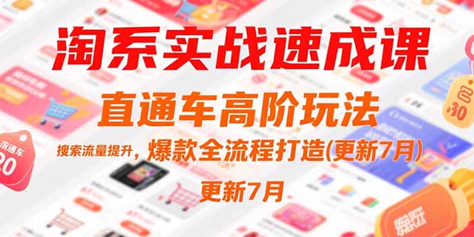 淘系实战速成课，直通车高阶玩法，搜索流量提升，爆款全流程打造(更新7月-悟思笔记，一个低调的学习营。