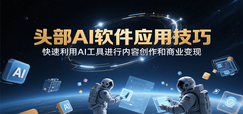 头部AI软件应用技巧，快速利用AI工具进行内容创作和商业变现-悟思笔记，一个低调的学习营。