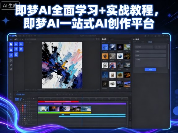即梦AI全面学习+实战教程，即梦AI一站式AI创作平台-悟思笔记，一个低调的学习营。