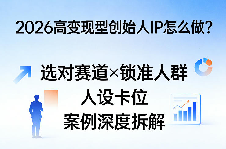 2026高变现型创始人IP怎么做？选对赛道×锁准人群×人设卡位×案例深度拆解-悟思笔记，一个低调的学习营。