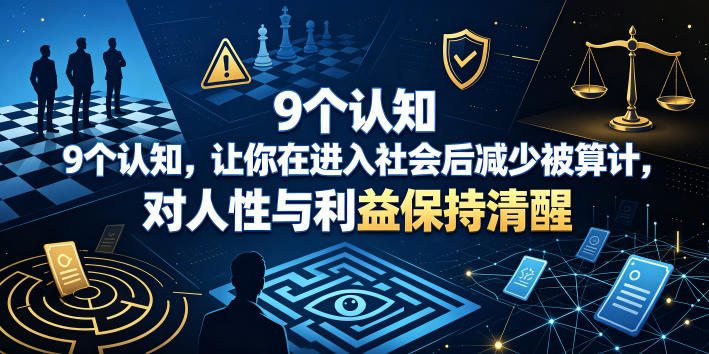 付费文章：9个认知，让你在进入社会后减少被算计，对人性与利益保持清醒-悟思笔记，一个低调的学习营。