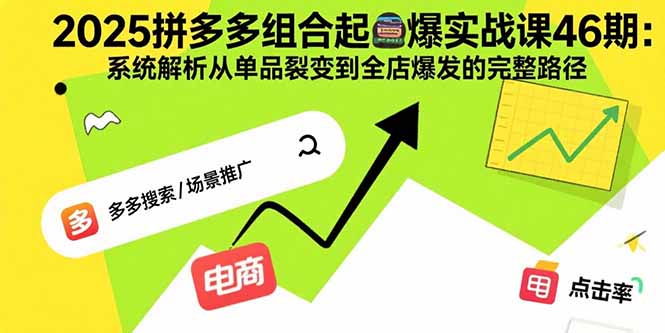 2025拼多多组合起爆实战课46期：系统解析从单品裂变到全店爆发的完整路径-悟思笔记，一个低调的学习营。