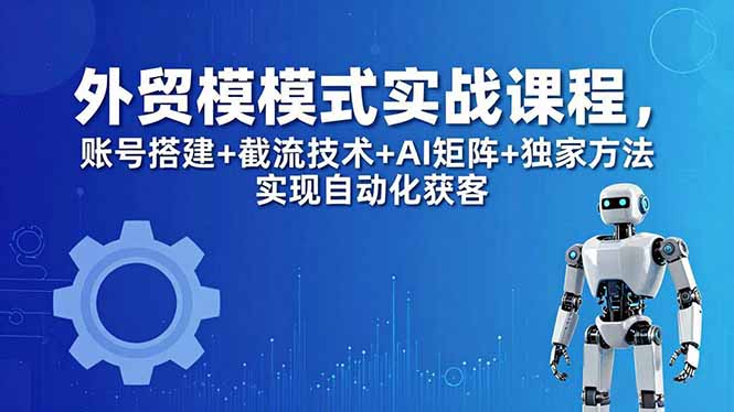 外贸新模式实战课程-更新5月，账号搭建+截流技术+AI矩阵+独家方法实现自动化获客-悟思笔记，一个低调的学习营。