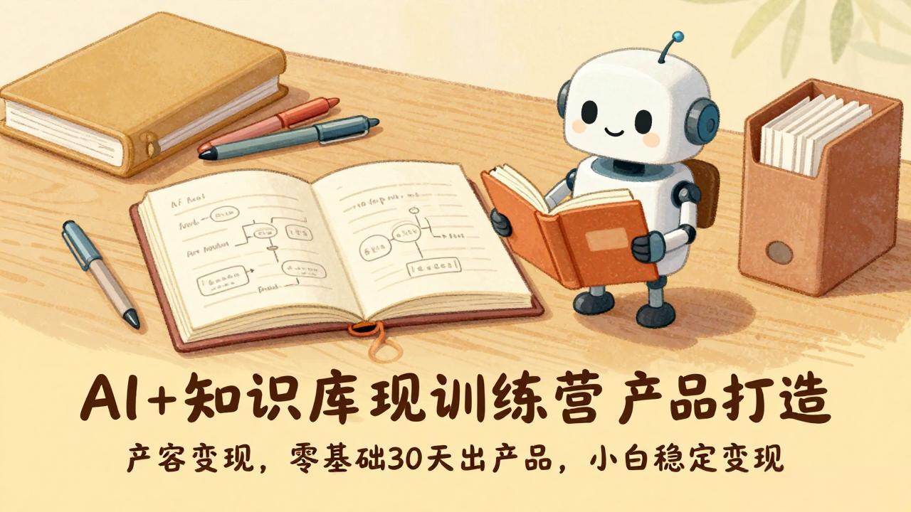 AI+知识库变现训练营，产品打造、内容创作、全平台变现，零基础30天出产品，小白稳定变现-悟思笔记，一个低调的学习营。