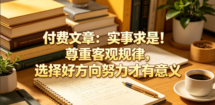 付费文章：实事求是！尊重客观规律，选择好方向努力才有意义-悟思笔记，一个低调的学习营。