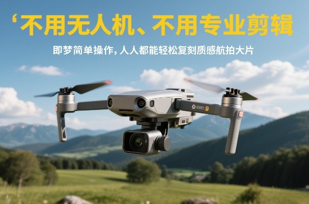 不用无人机、不用专业剪辑，即梦简单操作，人人都能轻松复刻质感航拍大片-悟思笔记，一个低调的学习营。