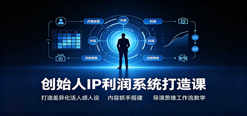 创始人IP利润系统打造课：打造差异化活人感人设，内容抓手搭建，导演思维工作流教学-悟思笔记，一个低调的学习营。