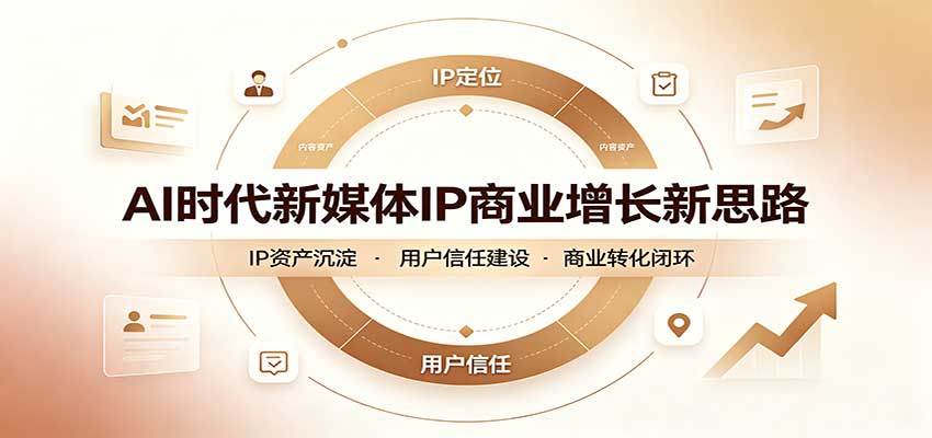 AI时代新媒体IP商业增长新思路：摒弃复杂运营套路，用极简思维打通获客路径-悟思笔记，一个低调的学习营。