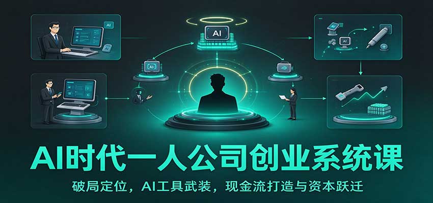 AI时代一人公司创业系统课：破局定位，AI工具武装，现金流打造与资本跃迁-悟思笔记，一个低调的学习营。