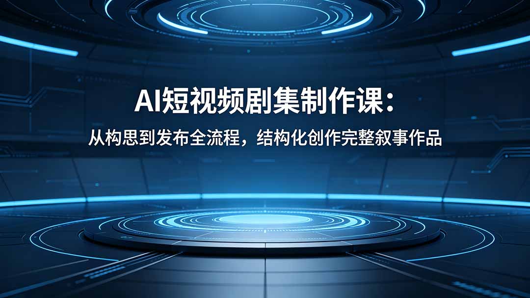 AI短视频剧集制作课：从构思到发布全流程，结构化创作完整叙事作品-悟思笔记，一个低调的学习营。