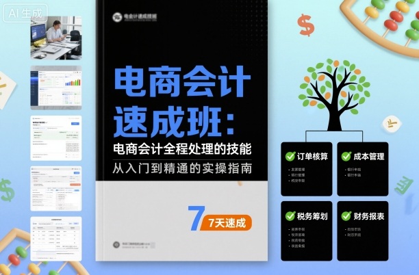 电商会计速成班，电商会计全程处理的技能-悟思笔记，一个低调的学习营。