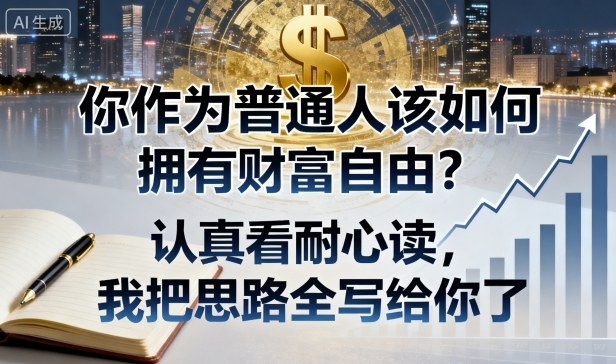 付费文章：你作为普通人该如何拥有财富自由？认真看耐心读，我把思路全写给你了-悟思笔记，一个低调的学习营。