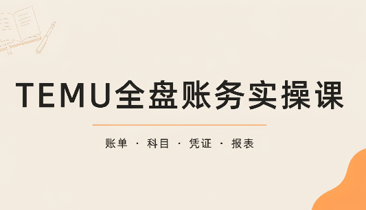 TEMU全盘账务实操课：账单导出、科目设置、利润核算-悟思笔记，一个低调的学习营。