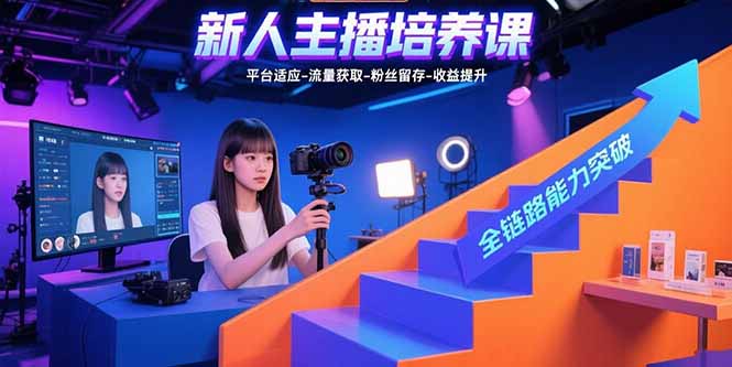 新人主播培养课：平台适应-流量获取-粉丝留存-收益提升 全链路能力突破-悟思笔记，一个低调的学习营。