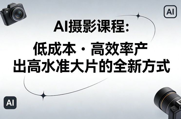 AI摄影课程，低成本高效率产出高水准大片的全新方式-悟思笔记，一个低调的学习营。