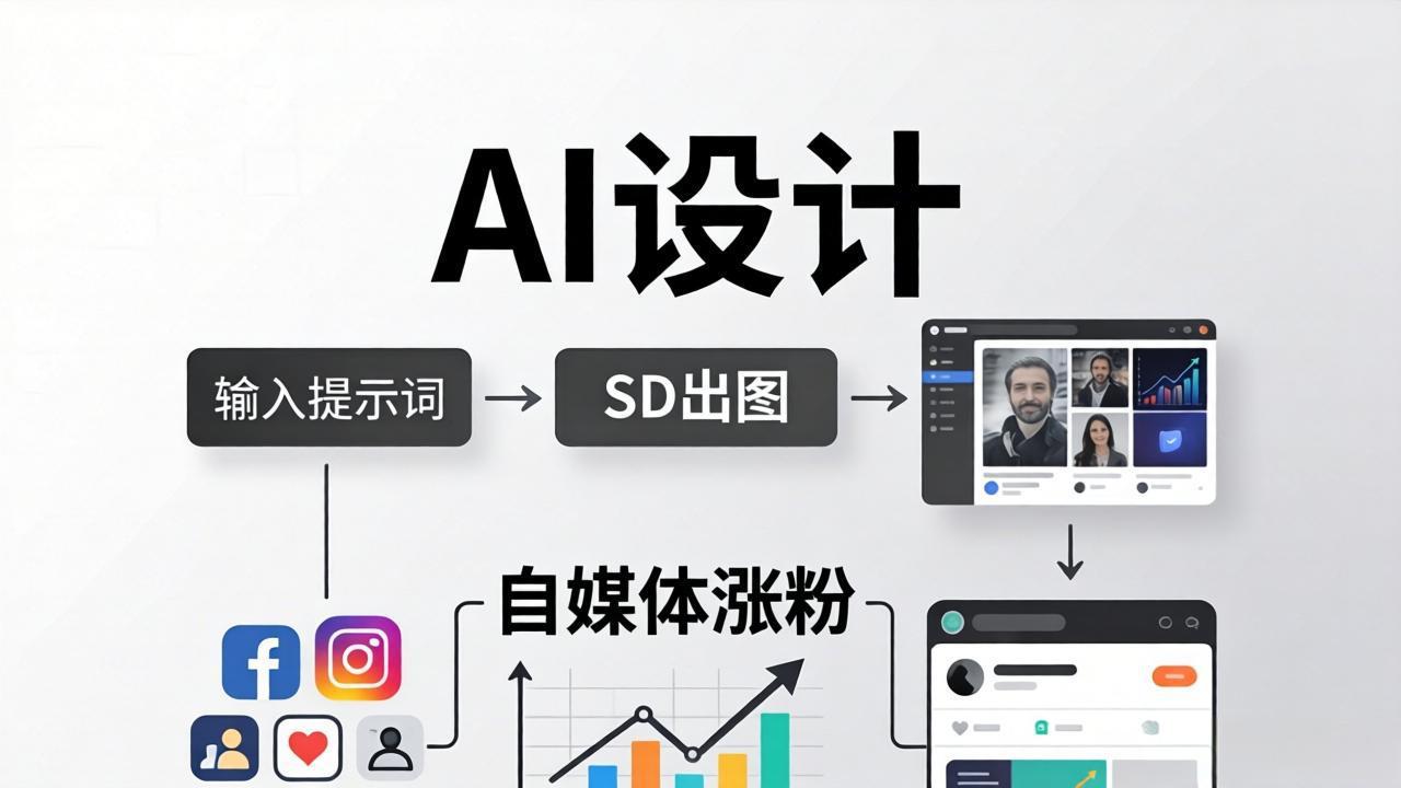人人都是AI设计师：SD出图+自媒体涨粉一站教学，告别图文素材焦虑，AI设计让你轻松避开内卷-悟思笔记，一个低调的学习营。