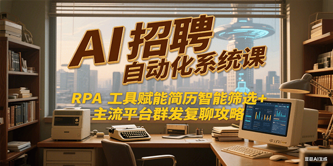 AI招聘自动化系统课，RPA工具赋能简历智能筛选+主流平台群发复聊全攻略-悟思笔记，一个低调的学习营。