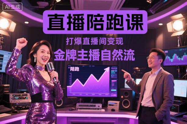 直播陪跑课，金牌主播自然流打爆直播间，复制高变现玩法-悟思笔记，一个低调的学习营。