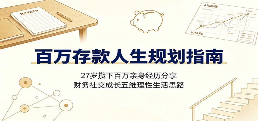 百万存款人生规划指南：27岁攒下百万亲身经历分享，财务社交成长五维理性生活思路-悟思笔记，一个低调的学习营。