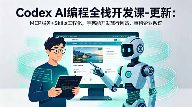 Codex AI编程全栈开发课-更新：MCP服务+Skills工程化，学完能开发旅行网站、重构企业系统-悟思笔记，一个低调的学习营。