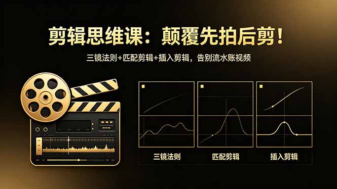 剪辑思维课：颠覆先拍后剪！三镜法则+匹配剪辑+插入剪辑，告别流水账视频-悟思笔记，一个低调的学习营。